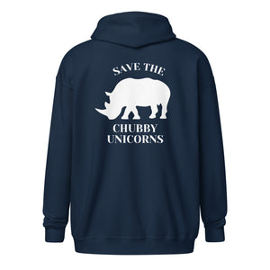 Save the Chubby Unicorn Zip Up Hoodie