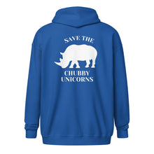 Load image into Gallery viewer, Save the Chubby Unicorn Zip Up Hoodie
