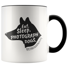 Load image into Gallery viewer, Eat. Sleep. Photograph Dogs. Accent Color Mug

