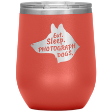 Load image into Gallery viewer, Eat. Sleep. Photograph Dogs.  Wine Tumbler
