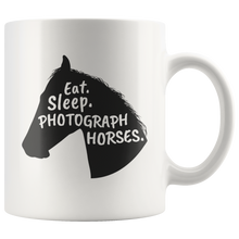Load image into Gallery viewer, Eat. Sleep. Photograph Horses Accent Mug
