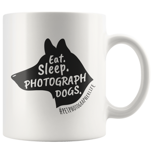 Eat. Sleep. Photograph Dogs. Accent Color Mug