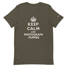 Load image into Gallery viewer, Keep Calm and Photograph Puppies T-Shirt
